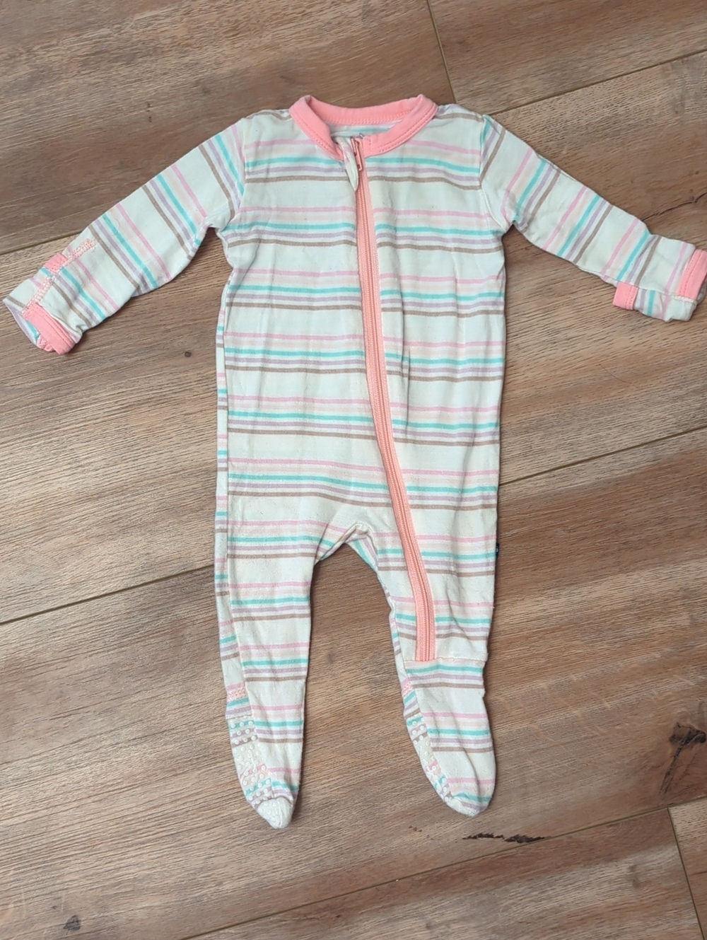 Kickee Pants Bamboo Zipper Footie, NB